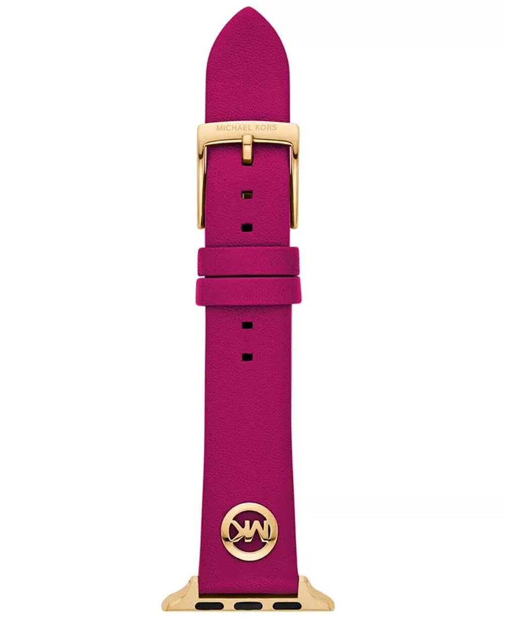 Michael Kors Women's Fuchsia Leather Strap - Fits All Apple Watch